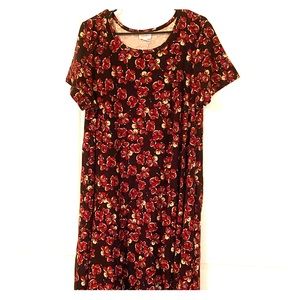 LuLaRoe Carly Floral Print Waterfall Dress